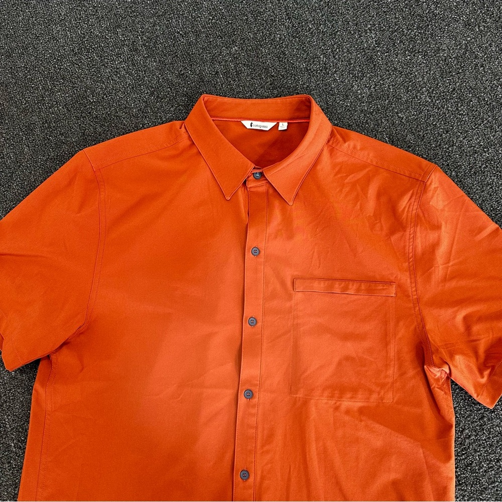 Cotopaxi Shirt Men L Rust Cambio S/S Performance Button Up Camp Outdoor Hybrid